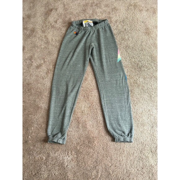 Aviator Nation Gray Hoodie with Rainbow Accents - Picture 8 of 12